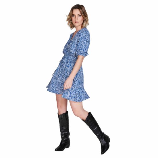 VESTIDO ESTAMPADO VALE BLUE ECLIPSE - Imagen 4