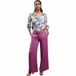 PANTALON PALAZZO CINTURON OJETILLOS MAGENTA GIVE