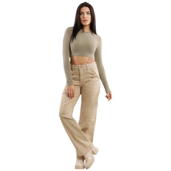 JEANS ALGARROBO CRUDO WIDE LEG DIVINE