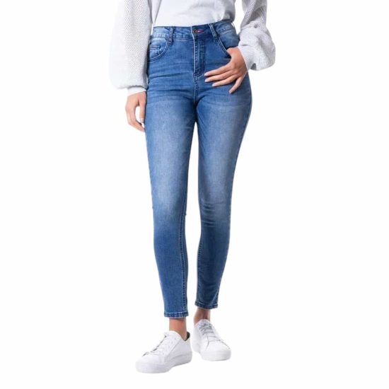 JEANS MUJER GISELE TIRO ALTO DARK BLUE L24 ELLUS