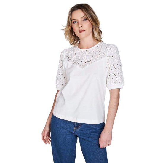 POLERA BRODERIE VICTORIA BLANCO ECLIPSE
