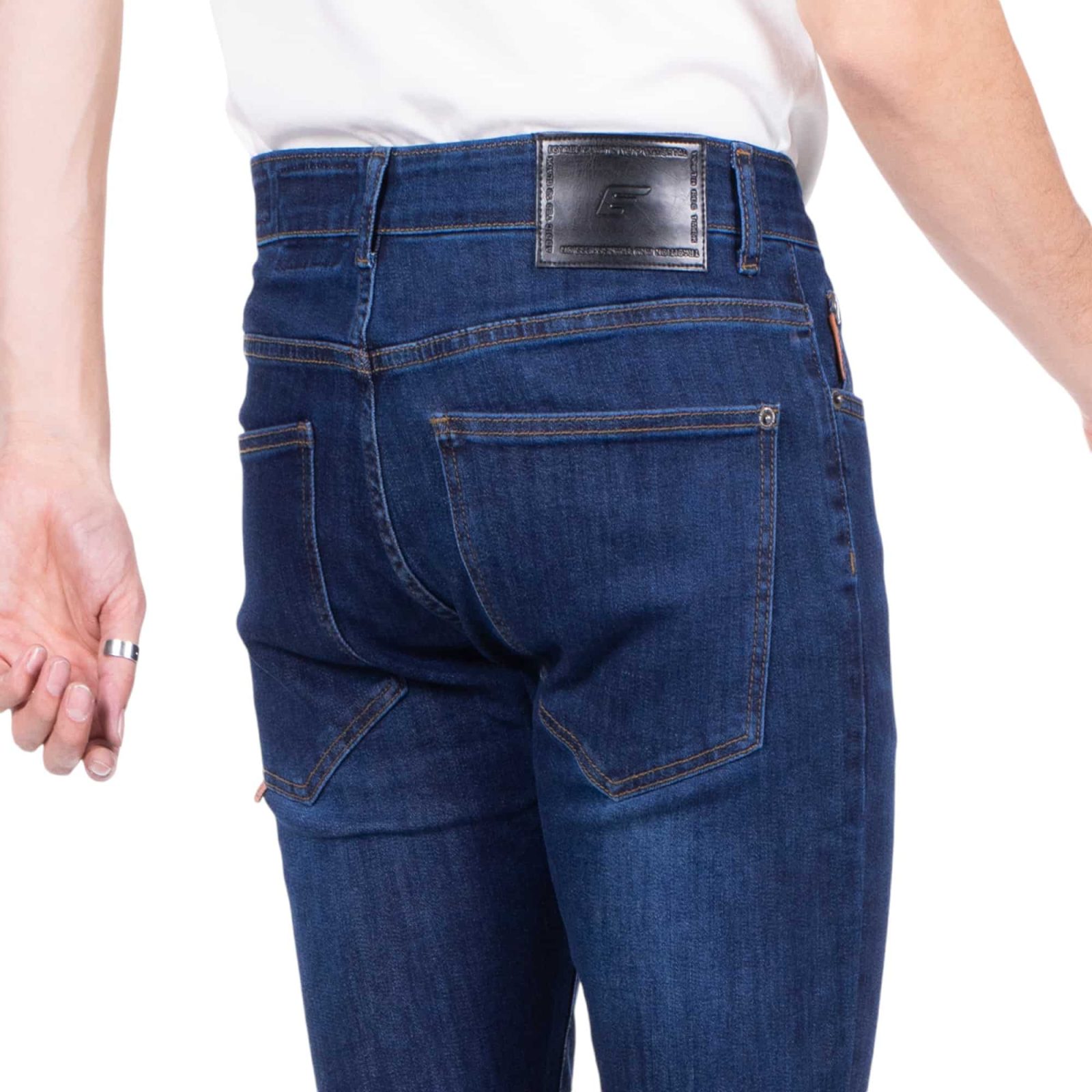 JEANS HOMBRE SKINNY TIRO MEDIO DARK BLUE L34 ELLUS - Imagen 4