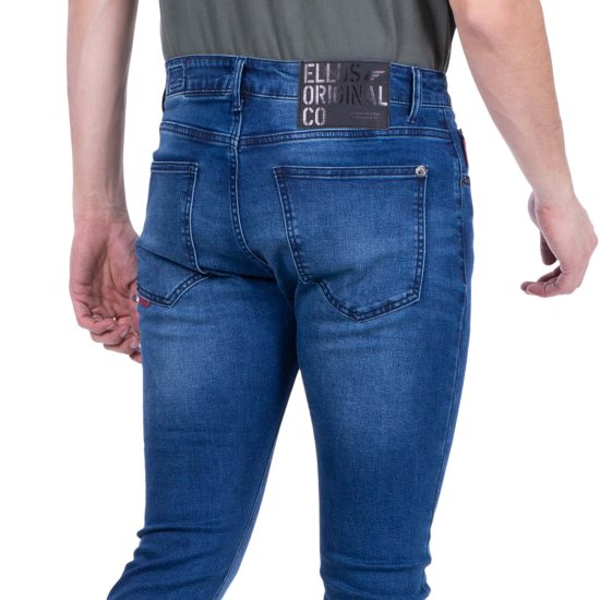 JEANS HOMBRE NEW SLIM TIRO MEDIO DARK BLUE L33 ELLUS - Imagen 4