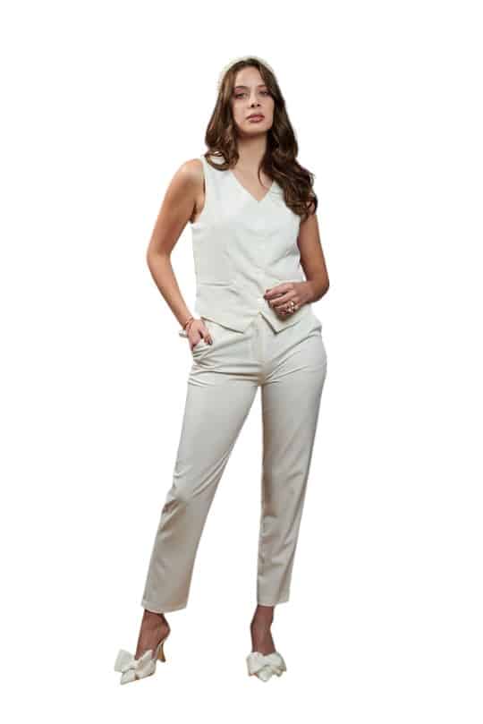 GILLETTE CON AJUSTE CINTURA BLANCO GIVE - Imagen 5