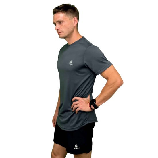 POLERA SOFT DRY HOMBRE GRIS KONKO - Imagen 2
