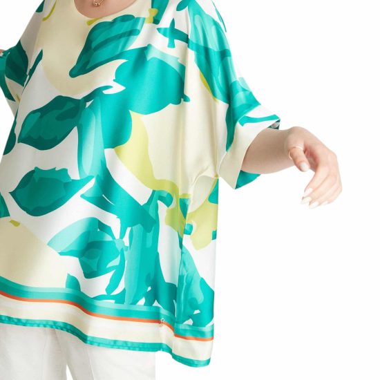 BLUSA SATIN ESTAMPADA CRUDO LORENZO DI PONTTI - Imagen 3