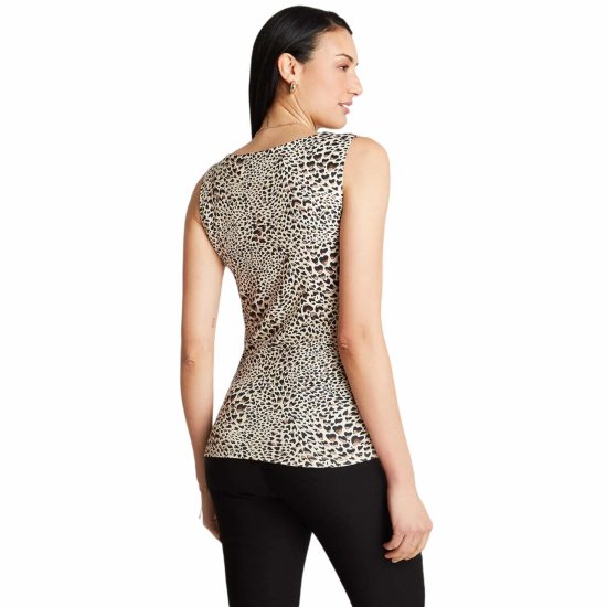 POLERA SIN MANGAS ESTAMPADO BEIGE LDP - Imagen 2