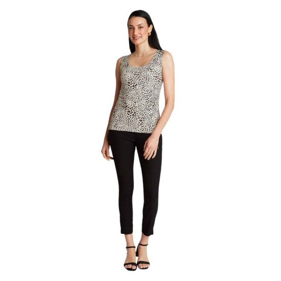 POLERA SIN MANGAS ESTAMPADO BEIGE LDP - Imagen 4