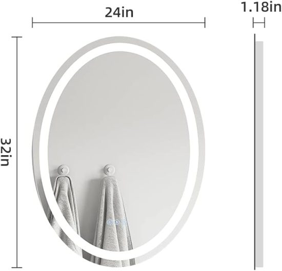ESPEJO OVAL TOUCH MURO SORENTO - Imagen 3