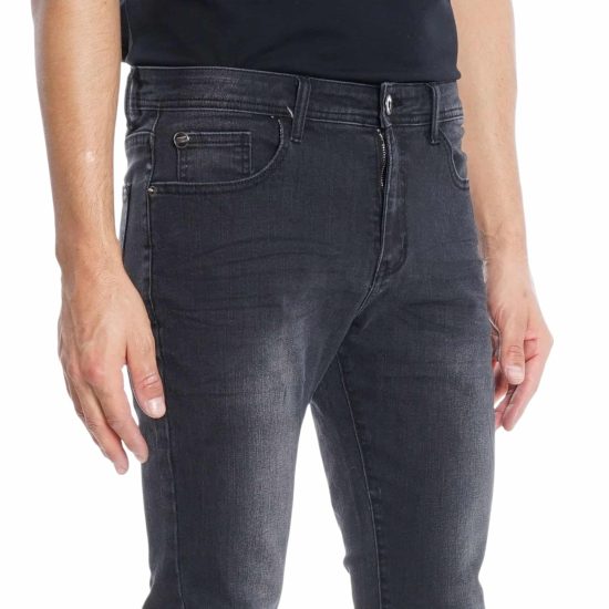 JEANS HOMBRE SLIM TIRO MEDIO BLACK FIVE POCKETS BASIC ELLUS - Imagen 4