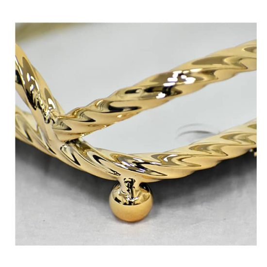 SET 2 BANDEJAS MIRROR GOLD 37 CM MSA - Imagen 4