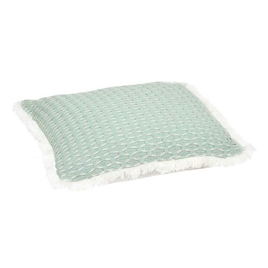 COJIN RELLENO CUADRADO CROCHET VERDE MSA - Imagen 3