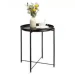MESA METAL NEGRO PLEGABLE 50 CM 162676 SORENTO