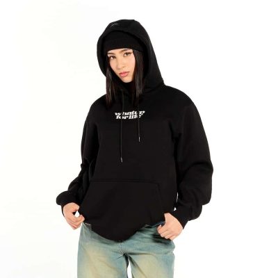 POLERON CANGURO HOMBRE OVERSIZE V2532NE BLACK WHATUP