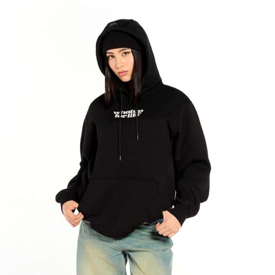 POLERON CANGURO HOMBRE OVERSIZE V2532NE BLACK WHATUP