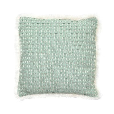 COJIN RELLENO CUADRADO CROCHET VERDE MSA