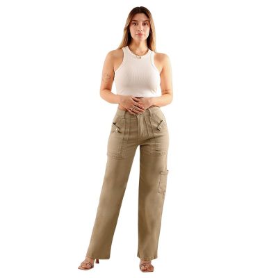 JEANS ALGARROBO GREEN CARGO WIDE LEG DIVINE