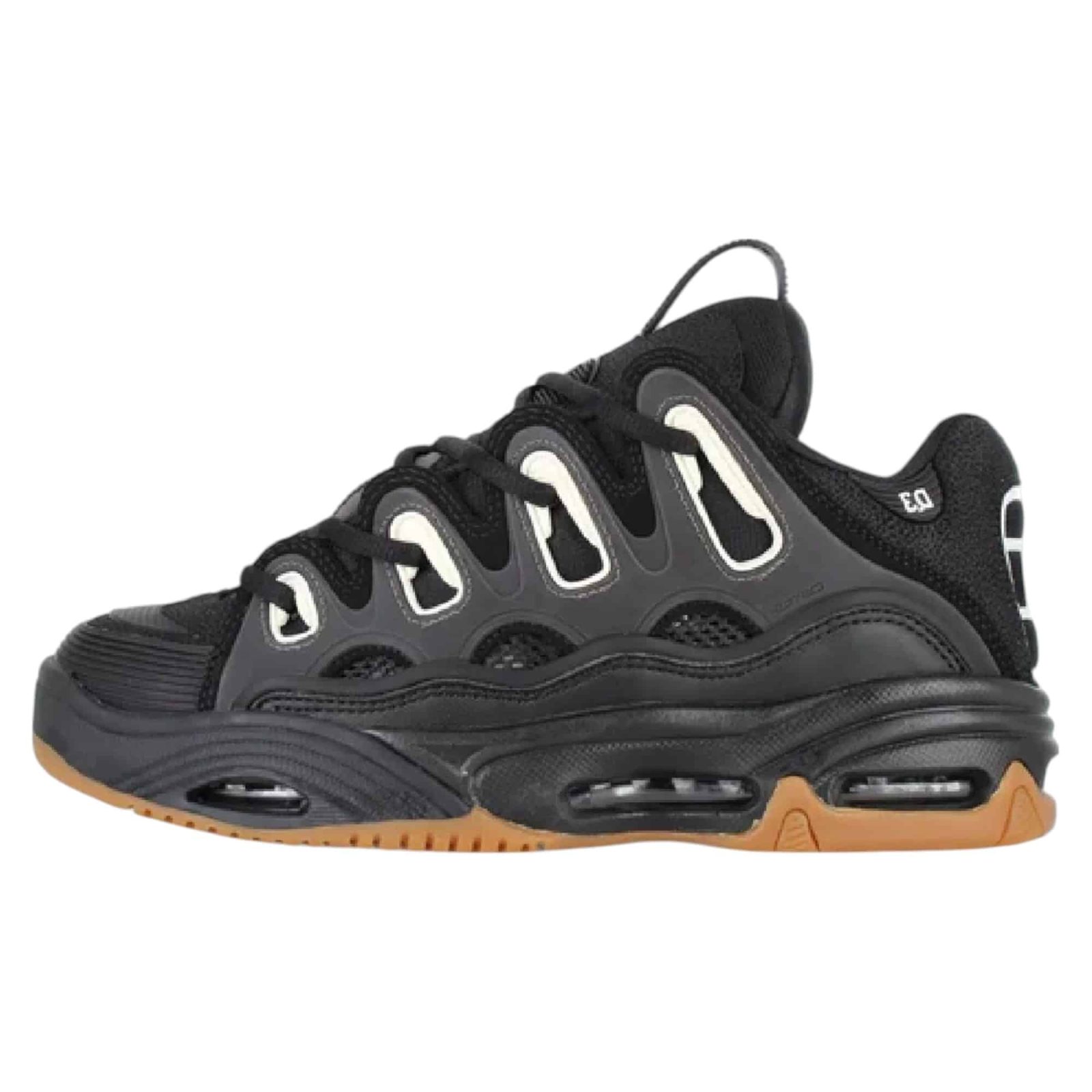 ZAPATILLA HOMBRE D3 2001 BLACK/GUM OSIRIS - Imagen 2