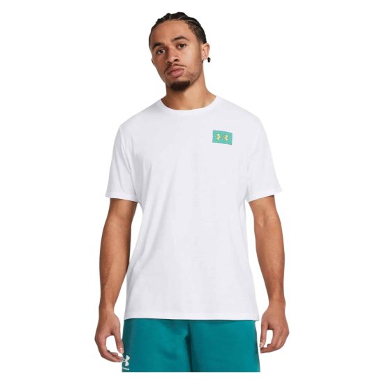 Polera Hombre MC Color Block White Under Armour - Imagen 3