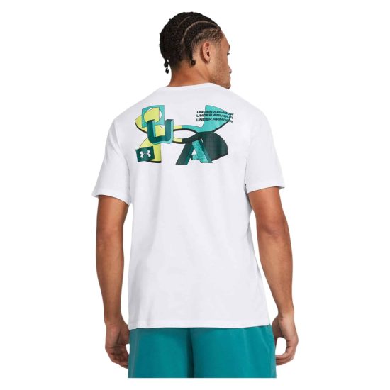 Polera Hombre MC Color Block White Under Armour - Imagen 4