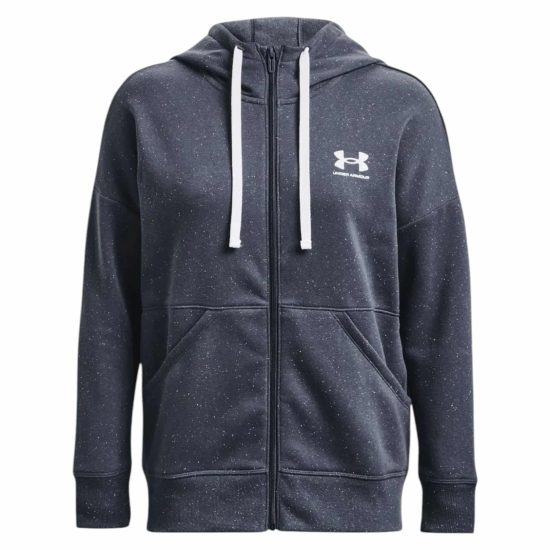 Poleron Mujer Rival Fleece Full Zip Grey Under Armour - Imagen 3