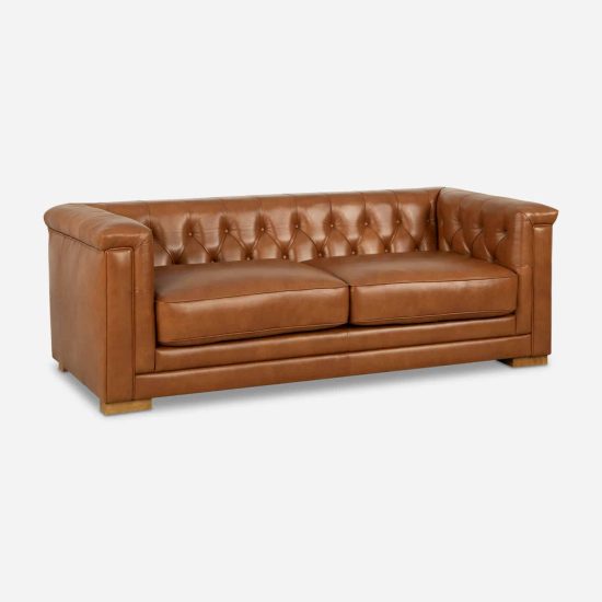 Sofá 3 Cuerpos Cuero Chesterfield Siena - Imagen 2