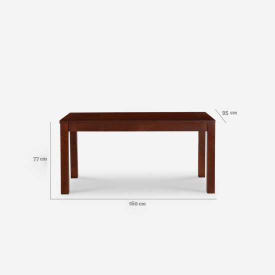 Comedor Ñuble Caramelo 6 Sillas Tapiz Poliuretano Café - Imagen 3