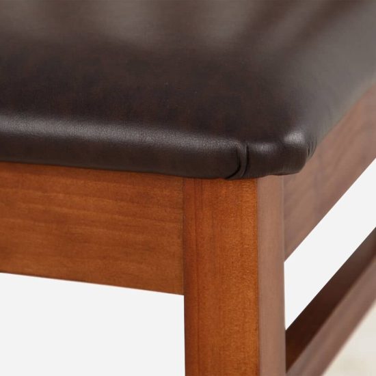 Comedor Ñuble Caramelo 6 Sillas Tapiz Poliuretano Café - Imagen 9