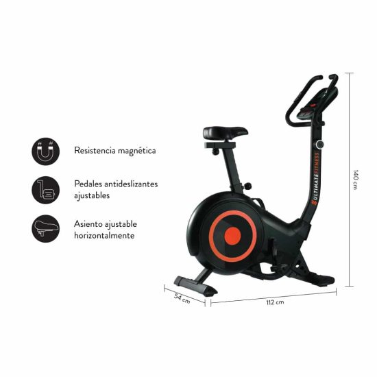 BICICLETA ESTATICA E800 PRO MAGNETICA ULTIMATE FITNESS - Imagen 9
