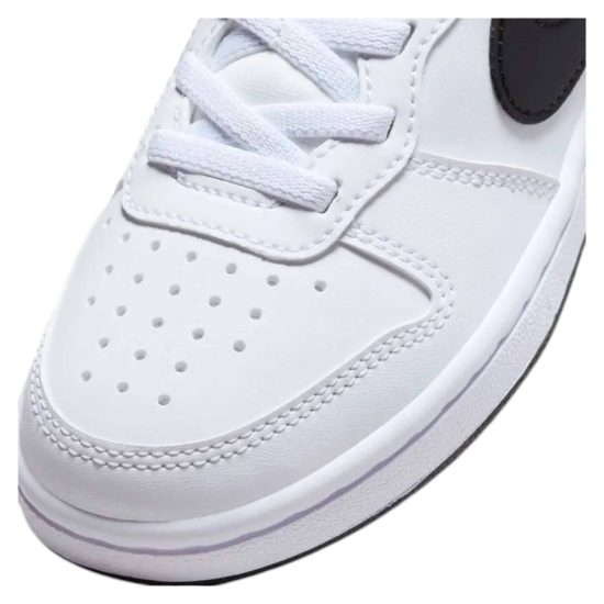 ZAPATILLA KIDS COURT BOROUGH LOW PS WHITE/BLACK NIKE - Imagen 6