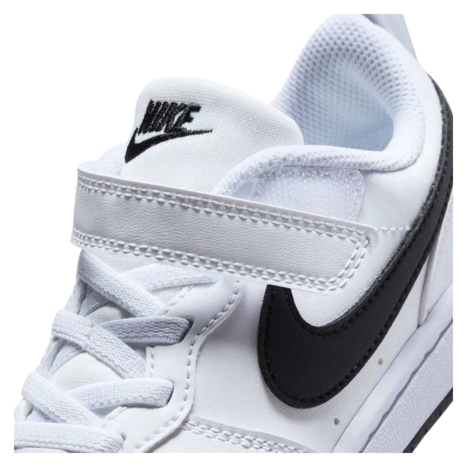 ZAPATILLA KIDS COURT BOROUGH LOW PS WHITE/BLACK NIKE - Imagen 8