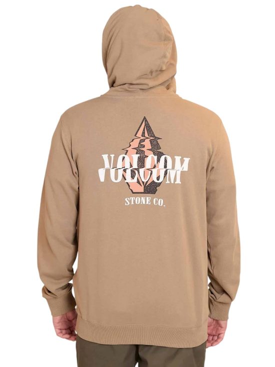POLERON SCRAMBLED CHANNEL FULL ZIP KHAKI VOLCOM - Imagen 2