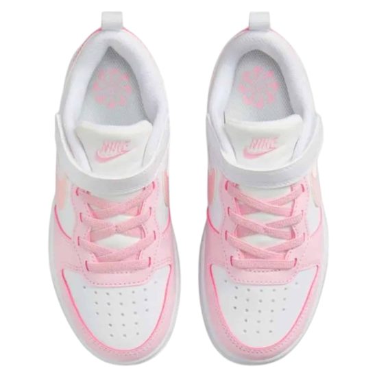 ZAPATILLA NIÑA FOOTWEAR COURT BOROUGH LOW PINK WHITE NIKE - Imagen 2