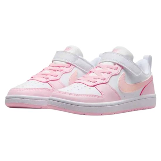 ZAPATILLA NIÑA FOOTWEAR COURT BOROUGH LOW PINK WHITE NIKE - Imagen 6