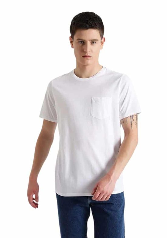POLERA HOMBRE POCKET TEE PAPER WHITE DOCKERS