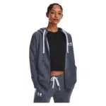 Poleron Mujer Rival Fleece Full Zip Grey Under Armour