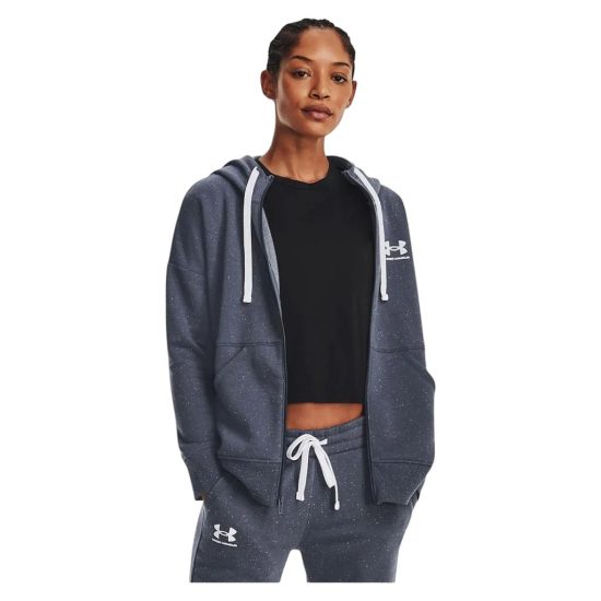 Poleron Mujer Rival Fleece Full Zip Grey Under Armour