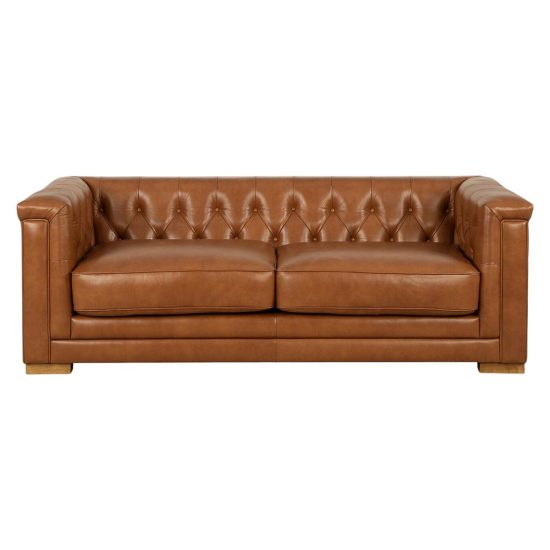Sofá 3 Cuerpos Cuero Chesterfield Siena