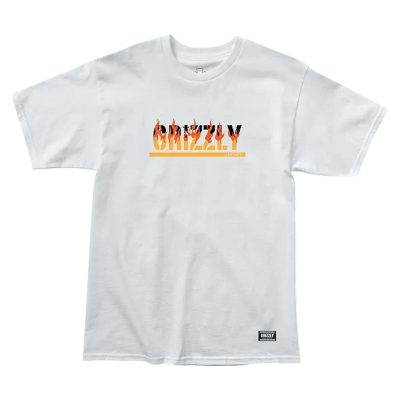 POLERA HOMBRE FIRE STARTER WHITE GRIZZLY
