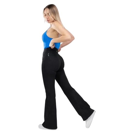 JEANS 3781 HAHID CINTURA FLARE NEGRO MOHICANO