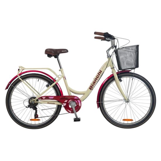 BICICLETA STREET ARO 24 LADY AMARILLO CLARO/BURDEO