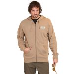 POLERON SCRAMBLED CHANNEL FULL ZIP KHAKI VOLCOM