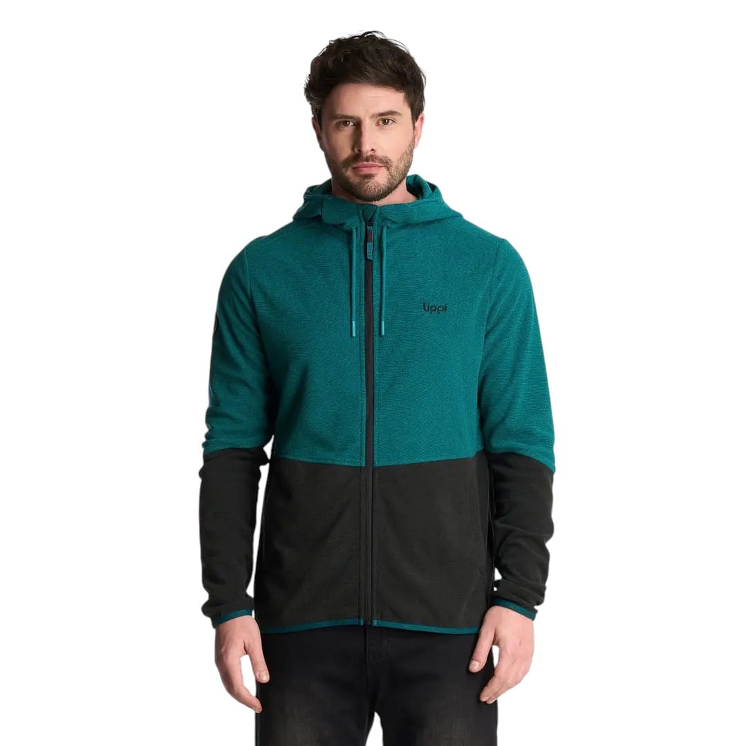 Poleron Hombre Stripes Nano-F Full Zip Hoody Petroleo Lippi