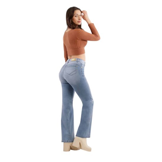 JEANS GIULIA LIGHT BLUE WIDE LEG DIVINE - Imagen 2