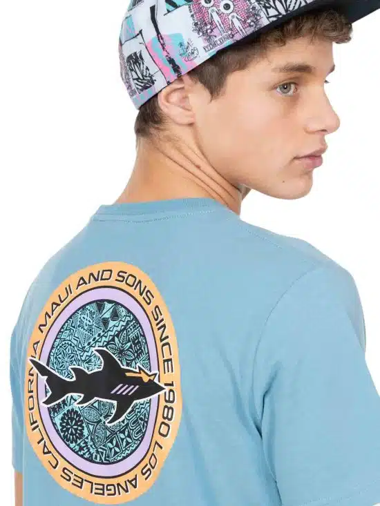 Polera Juvenil MC 5P700-MV Liso L.Blue Maui - Imagen 3