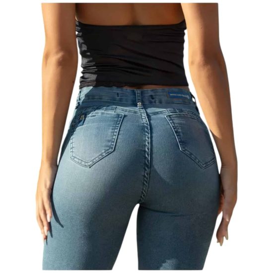 JEANS 3719 KARI CINTURA TOBILLO AZUL MOHICANO - Imagen 2