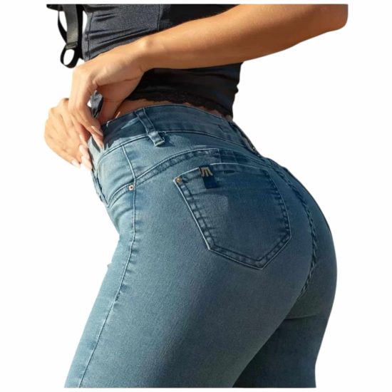 JEANS 3719 KARI CINTURA TOBILLO AZUL MOHICANO - Imagen 3