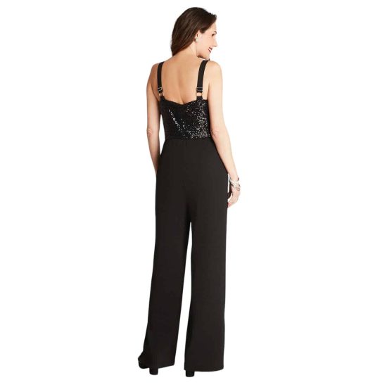 ENTERITO CON LENTEJUELAS SIN MANGA NEGRO LDP - Imagen 2