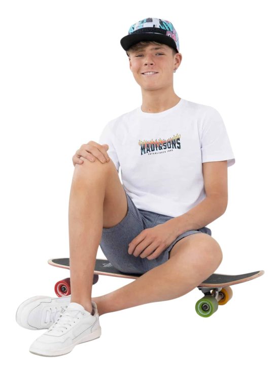 Polera Juvenil MC 5P705-MV Liso White Maui - Imagen 4