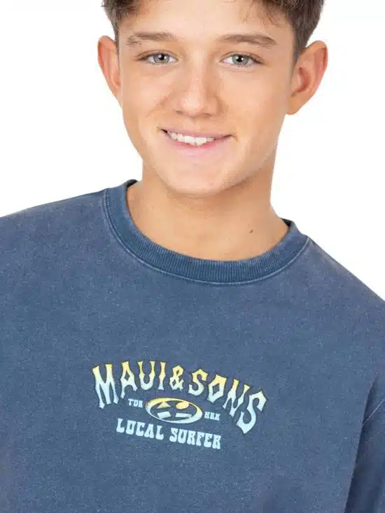 Poleron CR Juvenil  5O792-MV Liso Denim Maui - Imagen 3
